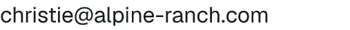 Email address for Alpine Ranch
