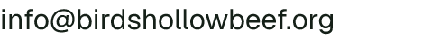 Email address for Bird’s Hollow Beef