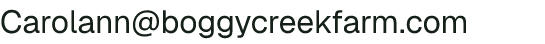 Email address for Boggy Creek Farm