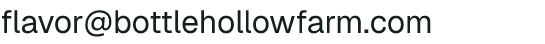 Email address for Bottle Hollow Farm, LLC