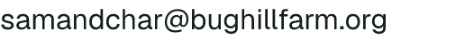 Email address for Bug Hill Farm