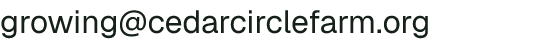 Email address for Cedar Circle Farm