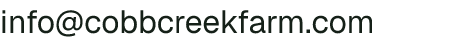 Email address for Cobb Creek Farms
