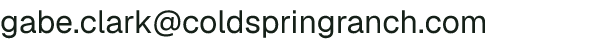 Email address for Cold Spring Ranch