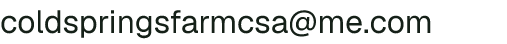Email address for Cold Springs Farm