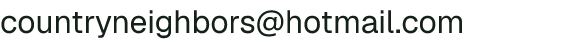 Email address for Country Neighbors Farm
