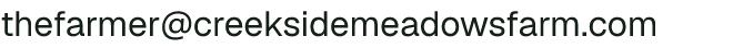 Email address for Creekside Meadows Farm