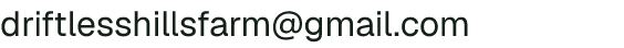 Email address for Driftless Hills Farm
