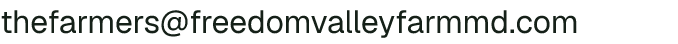 Email address for Freedom Valley Farm