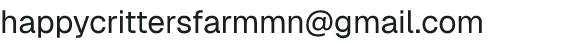 Email address for Happy Critters Farm