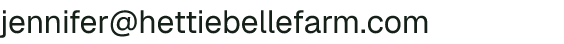 Email address for Hettie Belle Farm