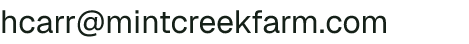 Email address for Mint Creek Farm