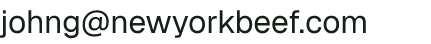 Email address for New York Beef Company LLC