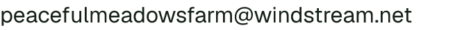Email address for Peaceful Meadows Farm