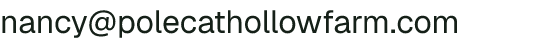 Email address for Pole Cat Hollow Farm