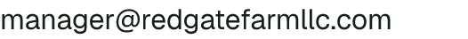 Email address for Red Gate Farm, LLC