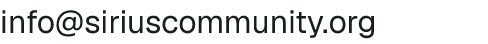 Email address for Sirius Community