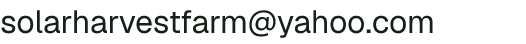 Email address for Solar Harvest Farm