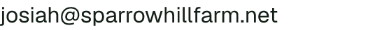Email address for Sparrow Hill Farm