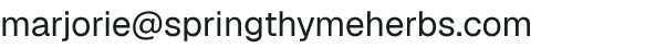Email address for Spring Thyme Herbs