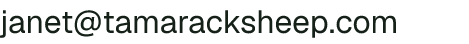 Email address for Tamarack Lamb & Wool