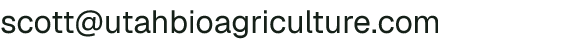 Email address for Utah BioAgriculture