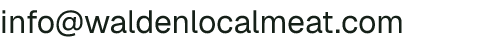 Email address for Walden Local Meat