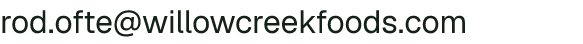 Email address for Willow Creek Ranch